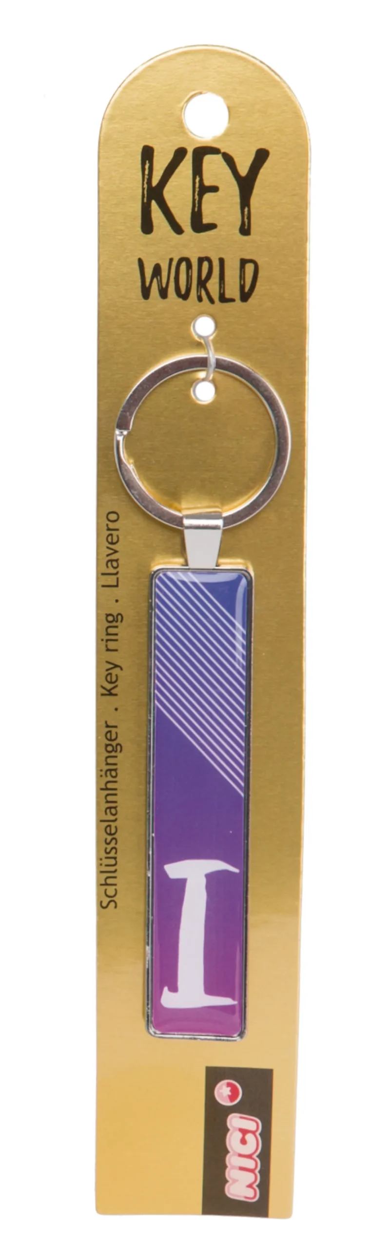Keyring Key World 'I'