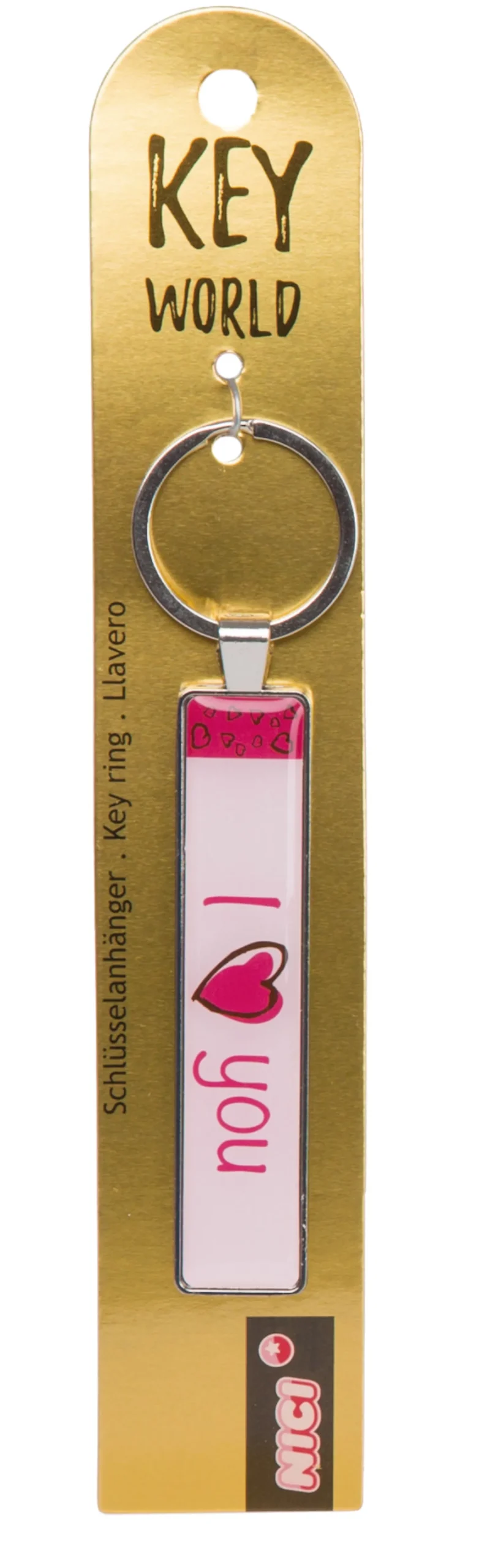 Keyring Key World 'I love You'