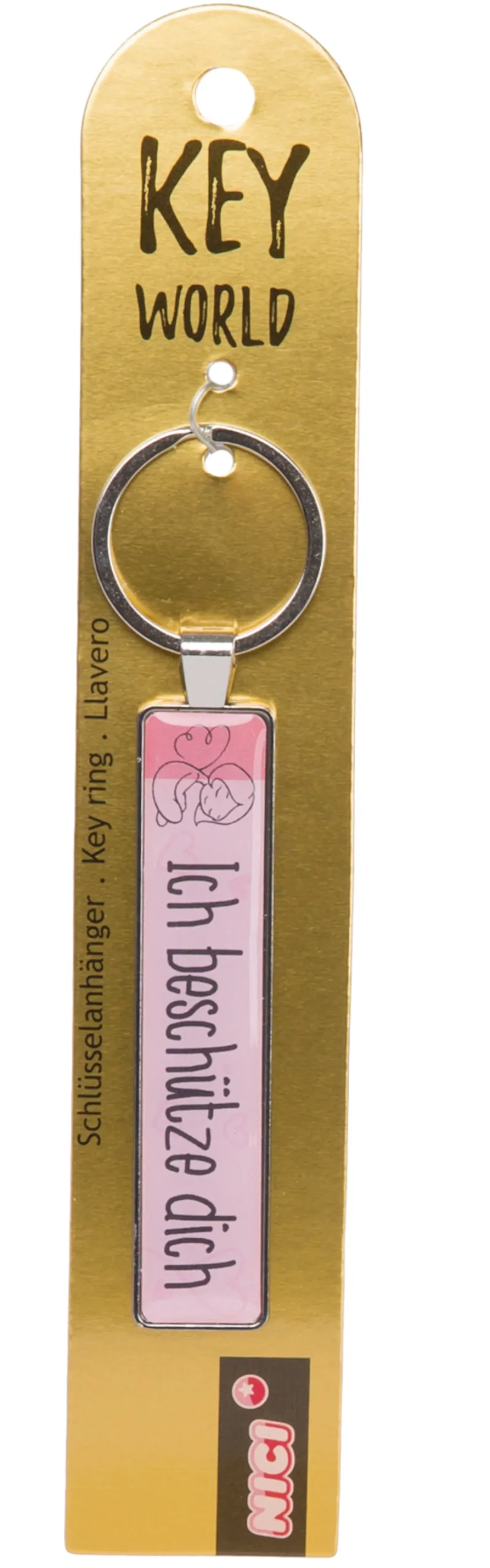 Keyring Key World 'Ich beschütze dich'