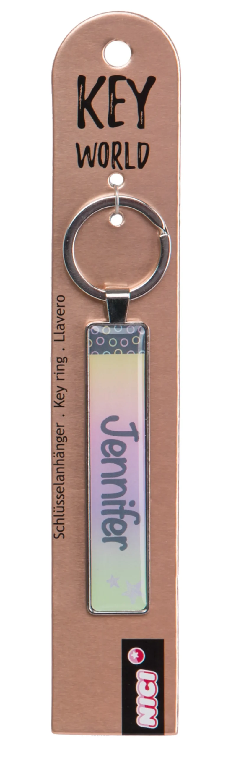 Keyring Key World 'Jennifer'