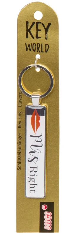 Keyring Key World 'Mrs. Right'