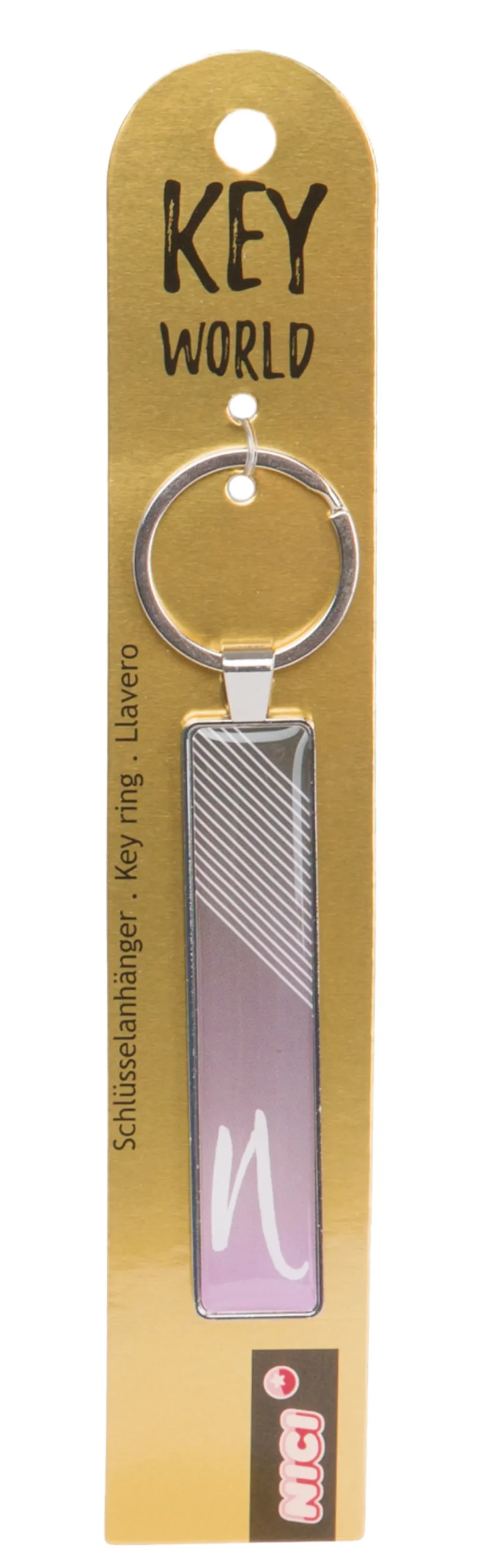 Keyring Key World 'N'