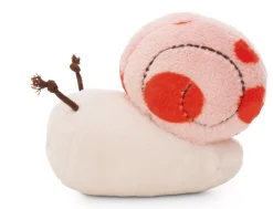 Kuscheltier Korallfarbene Schnecke m. Botschaft "Have a slow day"
