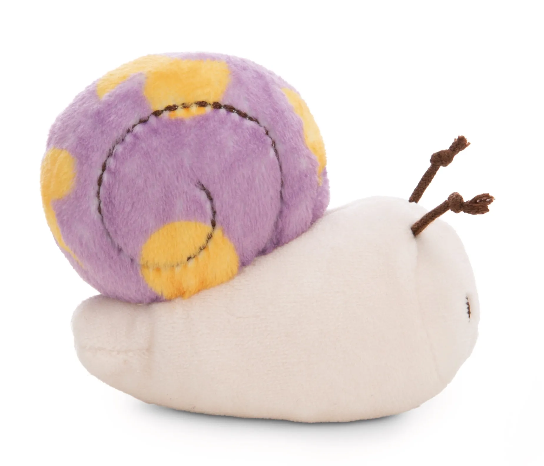Kuscheltier Lila Schnecke m. Botschaft "Have a slow day"