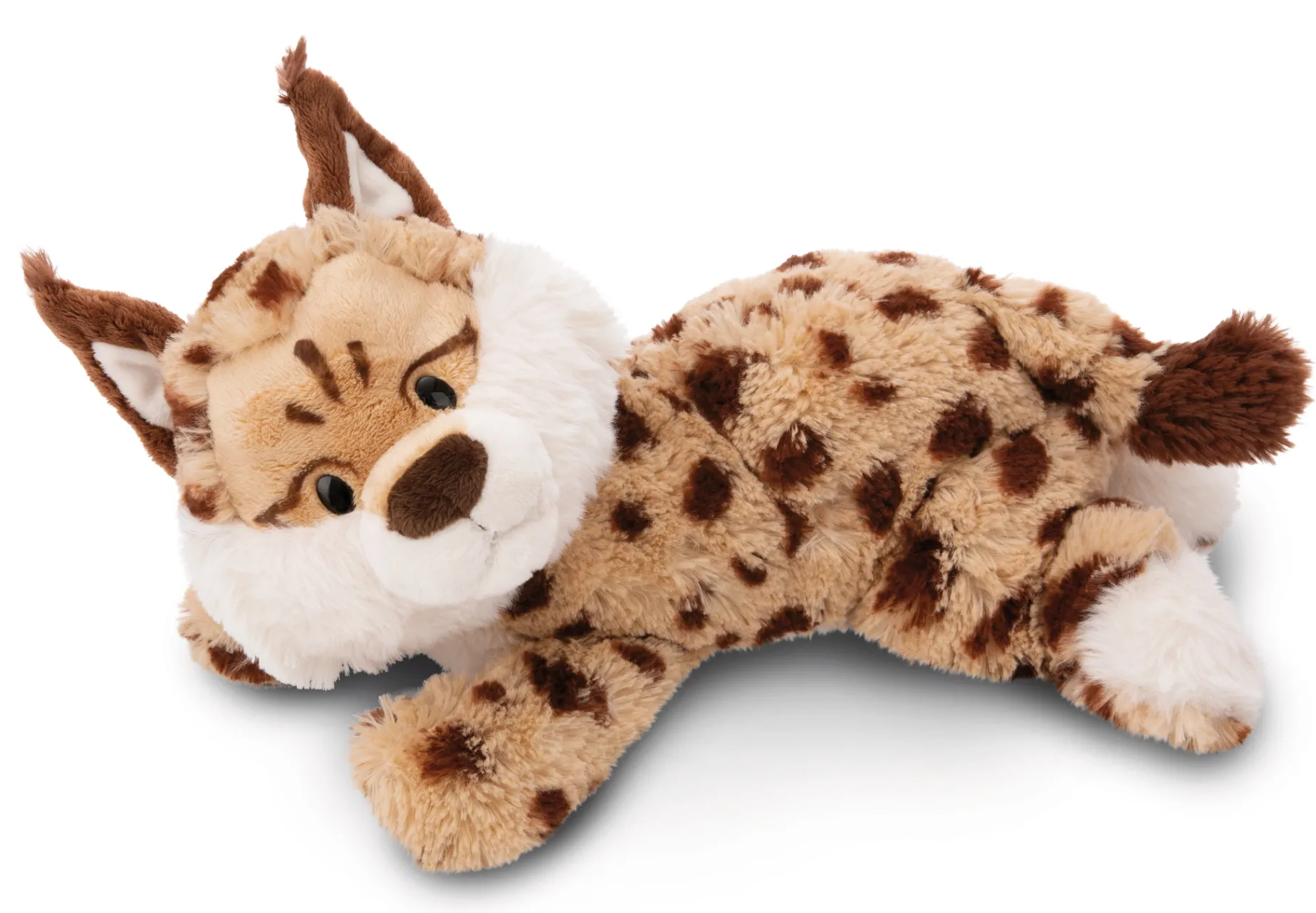 Lying Soft Toy Lynx Mum & Kid NICI GREEN