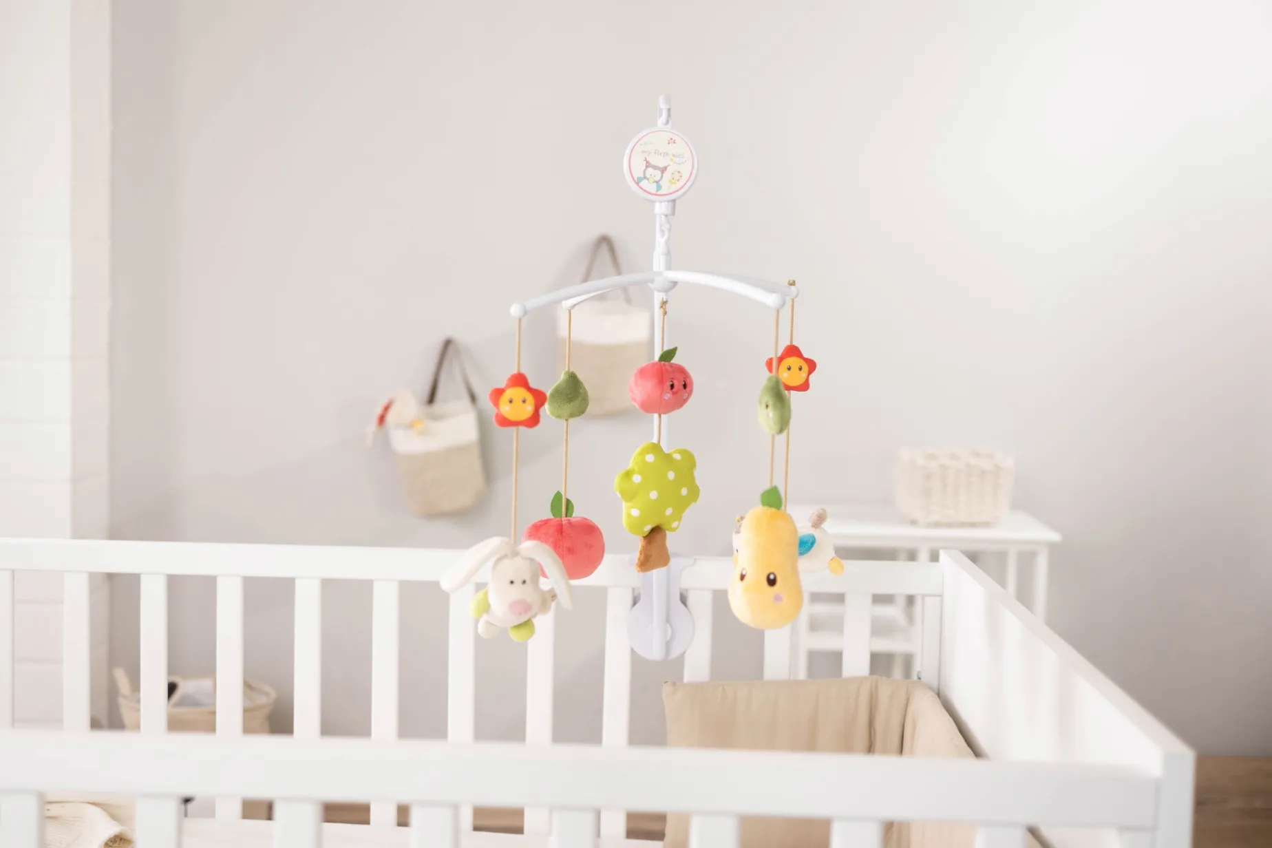 Musical Mobile Rabbit and Owl in gift box