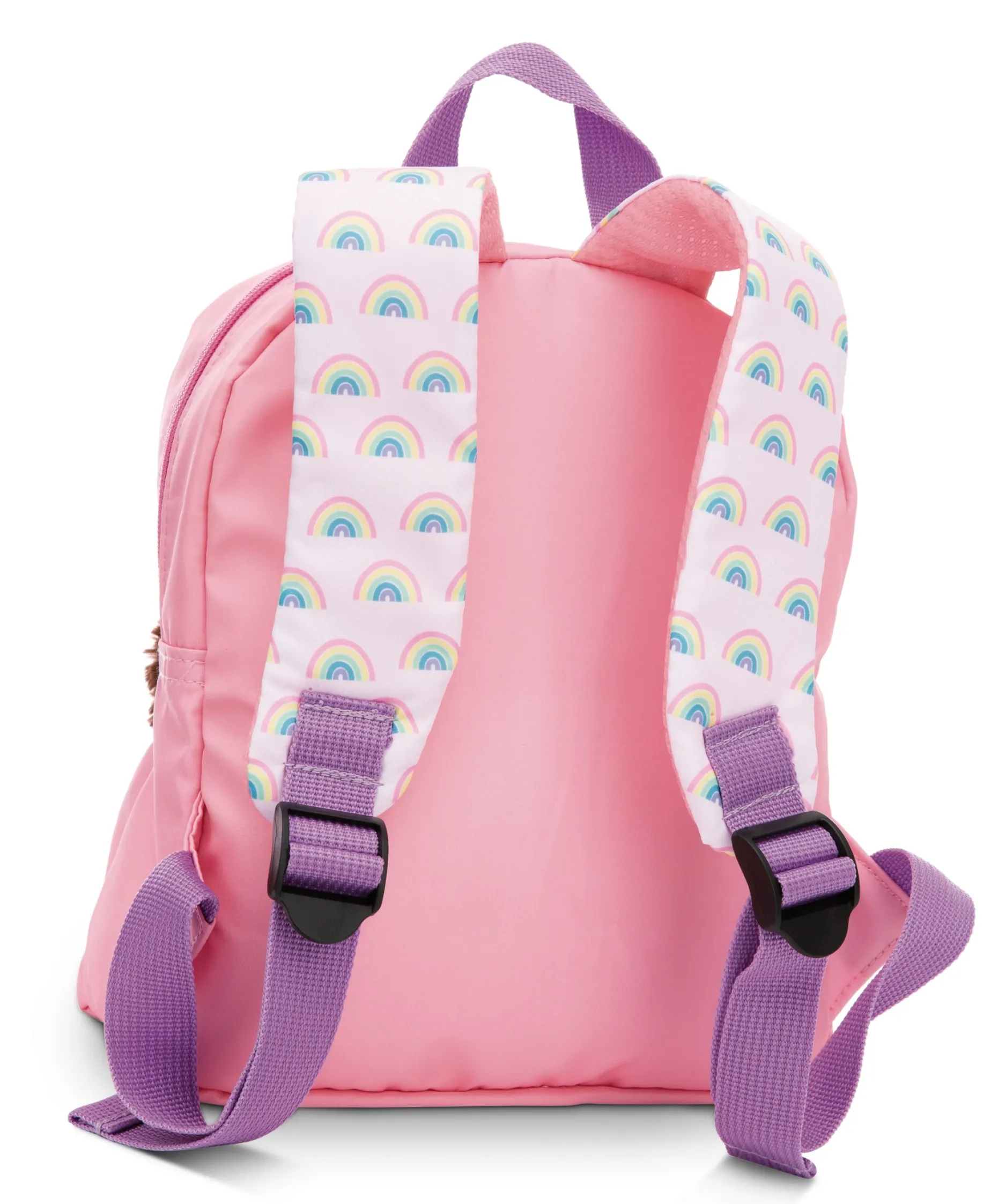 Pink Backpack with soft toy rabbit
