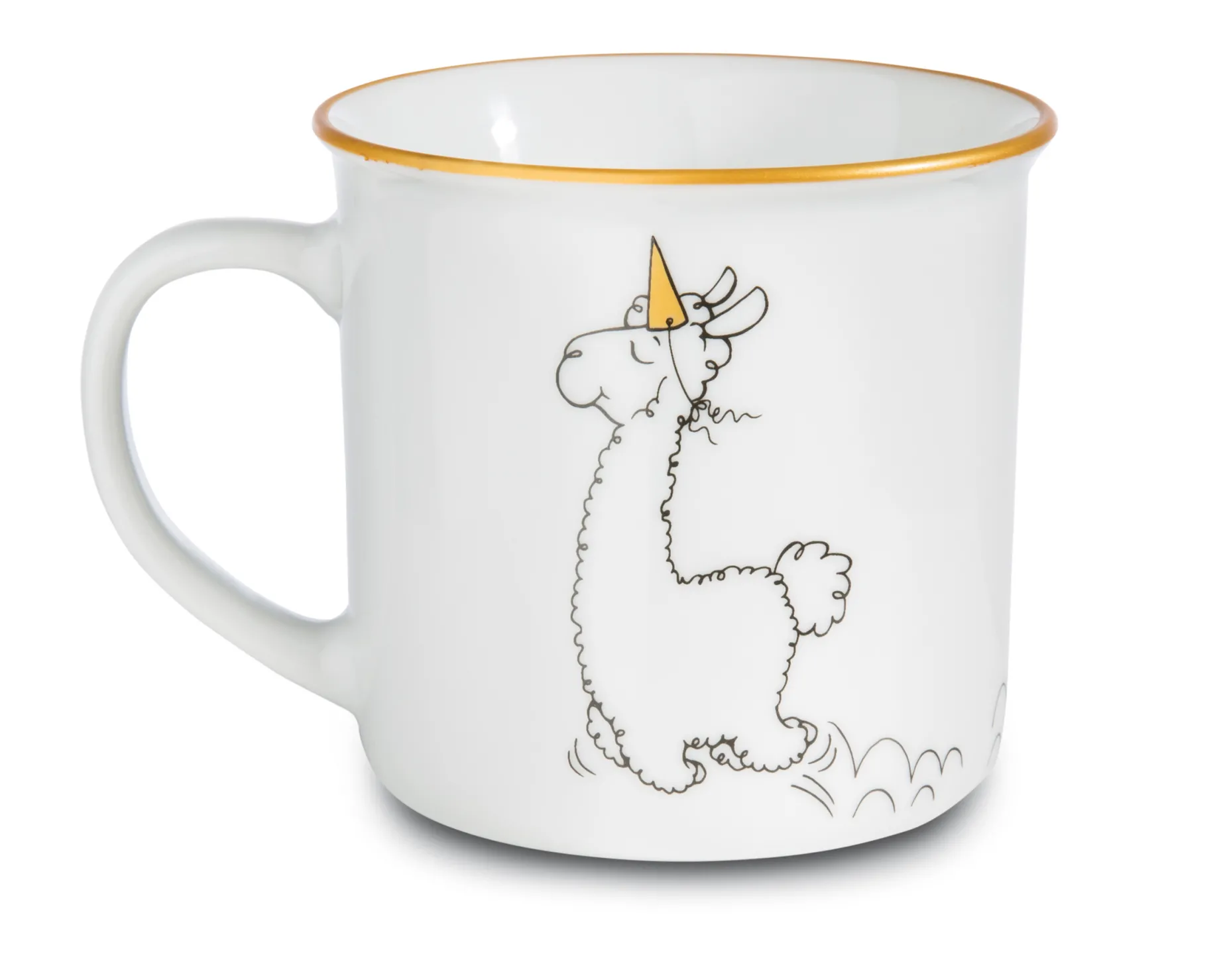 Porcelain mug metallic 'Gehe Deinen Weg'