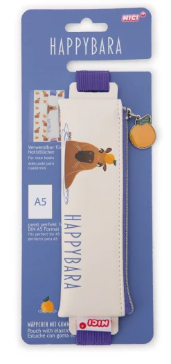 Pouch Capybara "Happybara" with elastic band