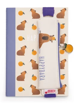 Pouch Capybara "Happybara" with elastic band