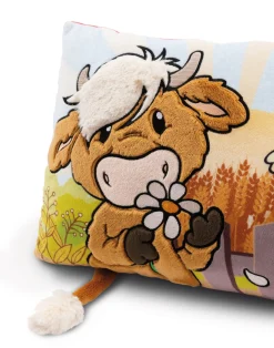 Rectangular Cushion Highland Cattle McMooray & Chick Eggwina GREEN