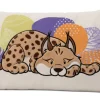 Rectangular Cushion Lynx & Ruffed Lemur NICI GREEN
