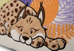 Rectangular Cushion Lynx & Ruffed Lemur NICI GREEN