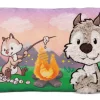 Rectangular Cushion Wolf Winny & Chipmunk Jojo NICI GREEN