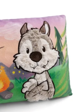Rectangular Cushion Wolf Winny & Chipmunk Jojo NICI GREEN