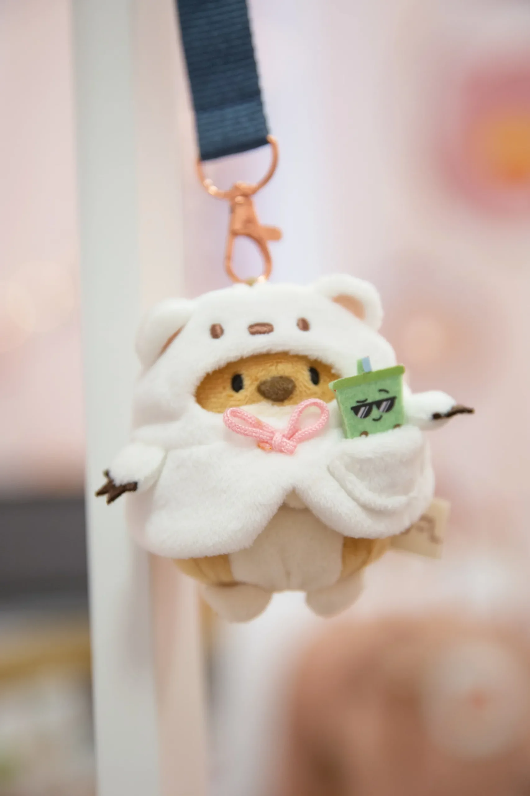 Set soft toy Dog Hiro with bubble tea and polar bear costume