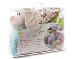 Soft baby bumper with music box