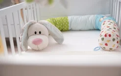 Soft baby bumper with music box