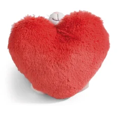 Soft Toy Cat lying on heart NICI GREEN