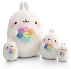 Soft Toy MOLANG 24cm with rainbow flower in gift box