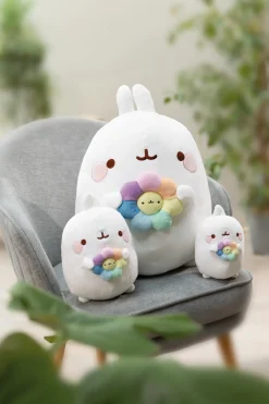 Soft Toy MOLANG 24cm with rainbow flower in gift box