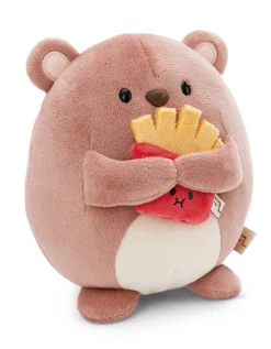 Soft toy mymochi Bear Nomo 27cm with french fries
