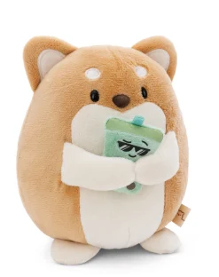 Soft toy mymochi Dog Hiro 16cm with bubble tea in gift box