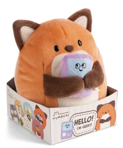Soft toy mymochi Fox Geeks 16cm with video game in gift box