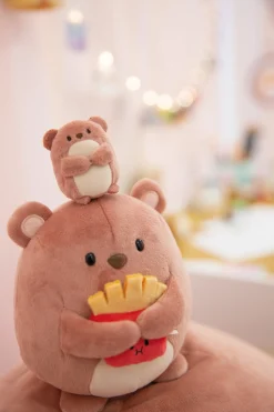 Soft toy mymochi Fox Geeks 16cm with video game in gift box