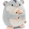 Soft toy mymochi Hamster Shai 16cm with cookie in gift box