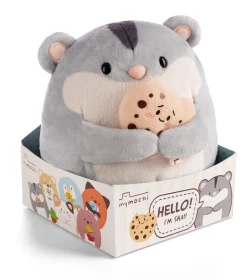 Soft toy mymochi Hamster Shai 16cm with cookie in gift box