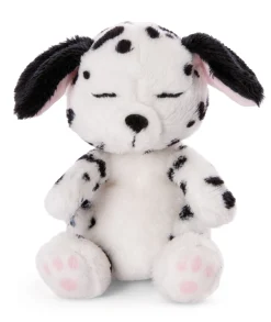 Soft toy puppy dalmatian sleeping in basket