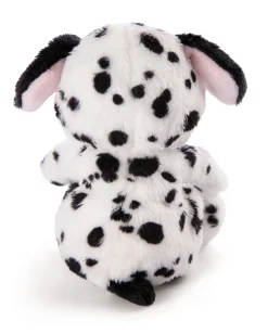 Soft toy puppy dalmatian sleeping in basket