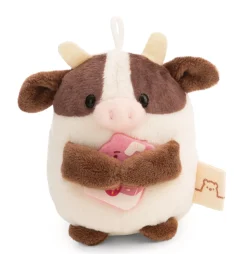 Soft Toy Set Cow Moona with milk-shake and soft ice cream costume in gift box