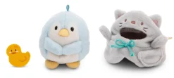 Soft toy Set mymochi Penguin Waddle with duck and cat costume