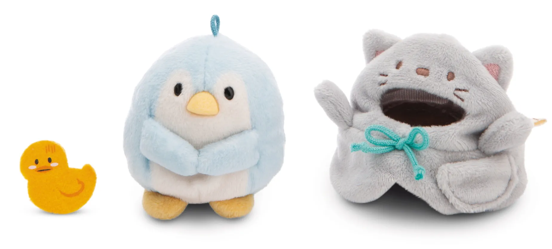 Soft toy Set mymochi Penguin Waddle with duck and cat costume