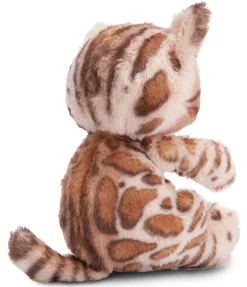 Soft Toy Sleeping Pets Bengal Cat 12cm in light green basket NICI GREEN