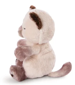 Soft Toy Sleeping Pets Kitty Siam Cat in blue basket