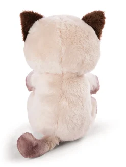 Soft Toy Sleeping Pets Kitty Siam Cat in blue basket