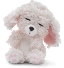 Soft Toy Sleeping Pets white poodle 12cm in mallow basket NICI GREEN