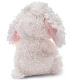 Soft Toy Sleeping Pets white poodle 12cm in mallow basket NICI GREEN