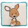 Square Cushion Kangaroo w/3D kid NICI GREEN