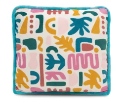 Square Cushion Kangaroo w/3D kid NICI GREEN