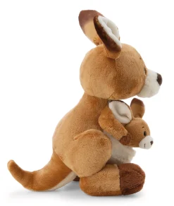Standing Soft Toy Kangaroo Kelly w/ kid NICI GREEN
