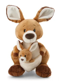 Standing Soft Toy Kangaroo Kelly w/ kid NICI GREEN