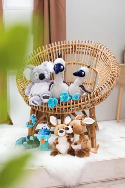 Standing Soft Toy Kangaroo Kelly w/ kid NICI GREEN